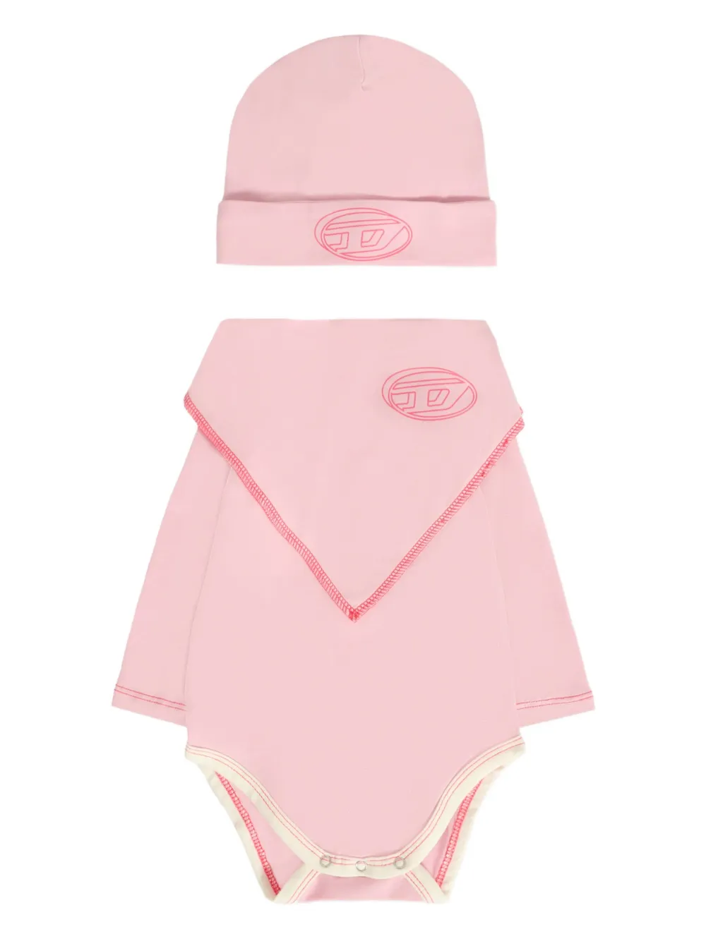 Diesel Kids Romper met logo Roze