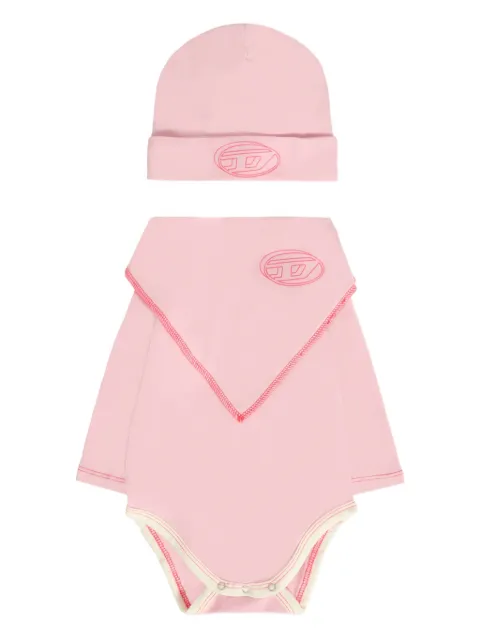 Diesel Kids logo-embellished babygrow set