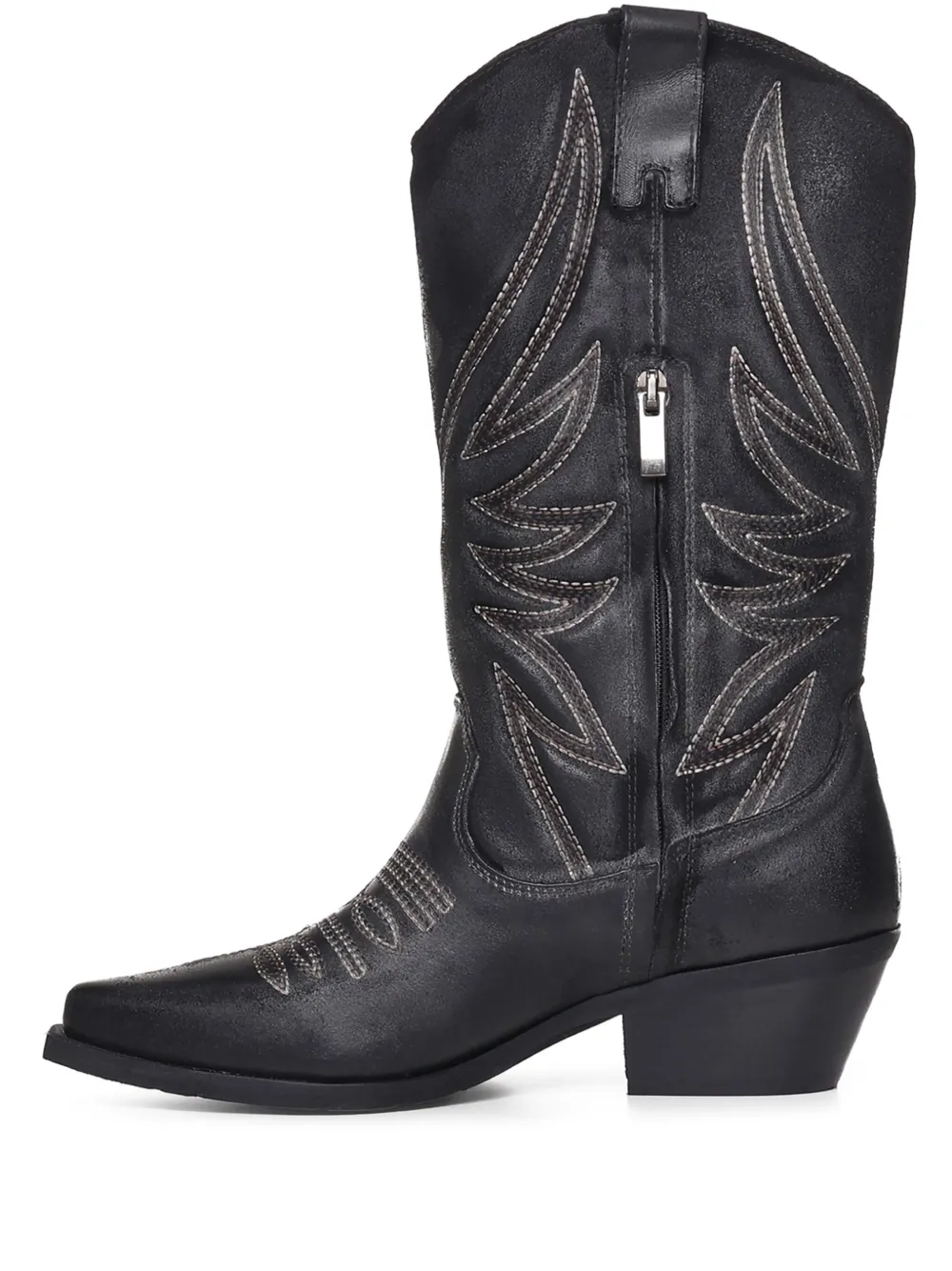 Metisse Leren cowboylaarzen Zwart
