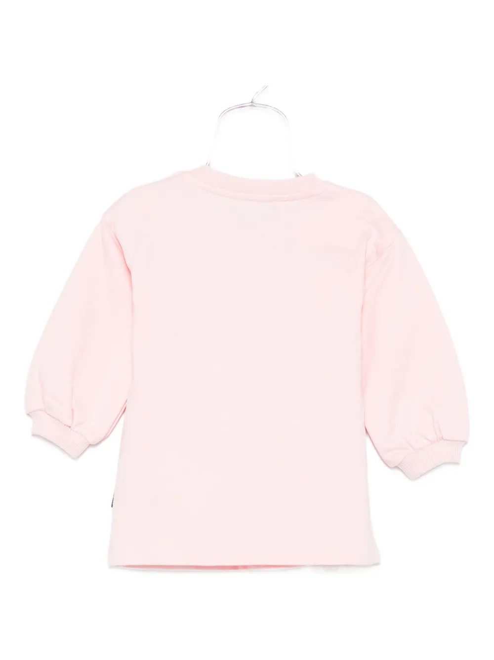 Moschino Kids bear-embroidered sweatshirt Roze
