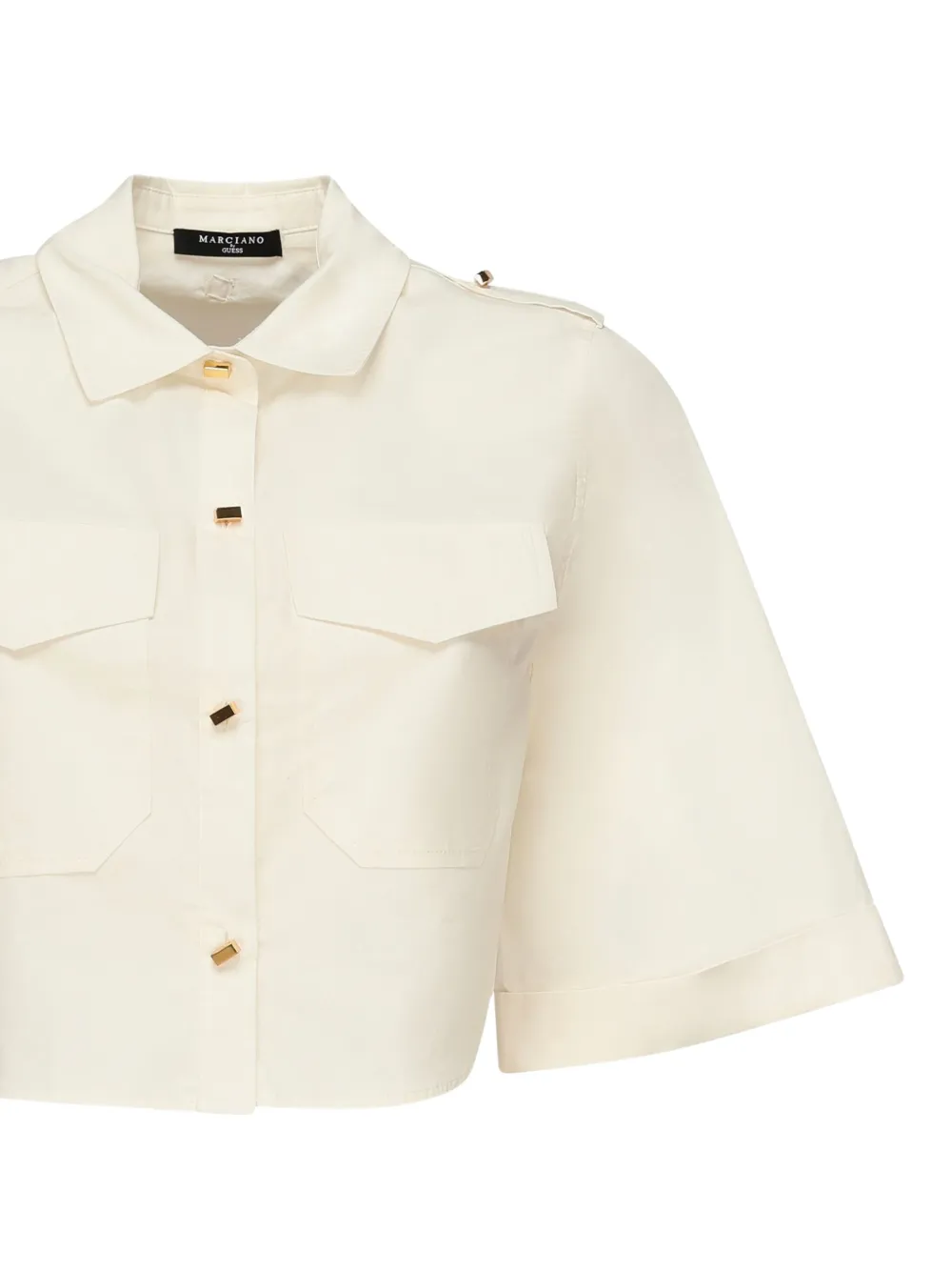 Marciano flap-pocket button cropped shirt | Shirts | Image 2