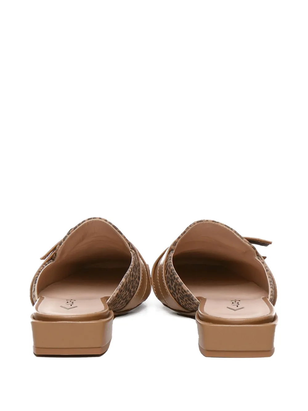 ALCHIMIA buckle-detail leopard-print mules Brown