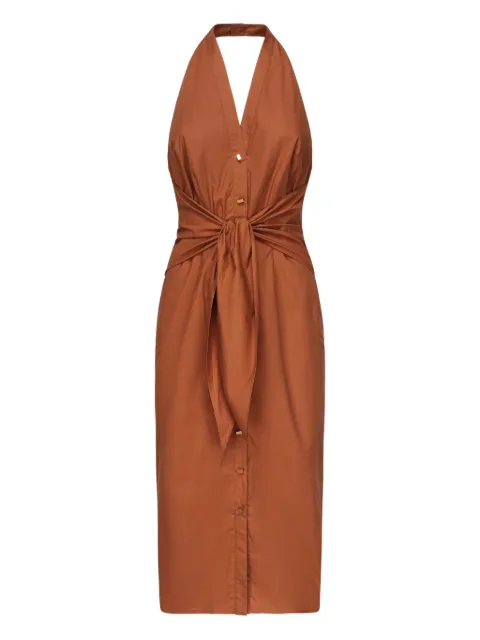 Marciano halterneck twisted-front midi dress