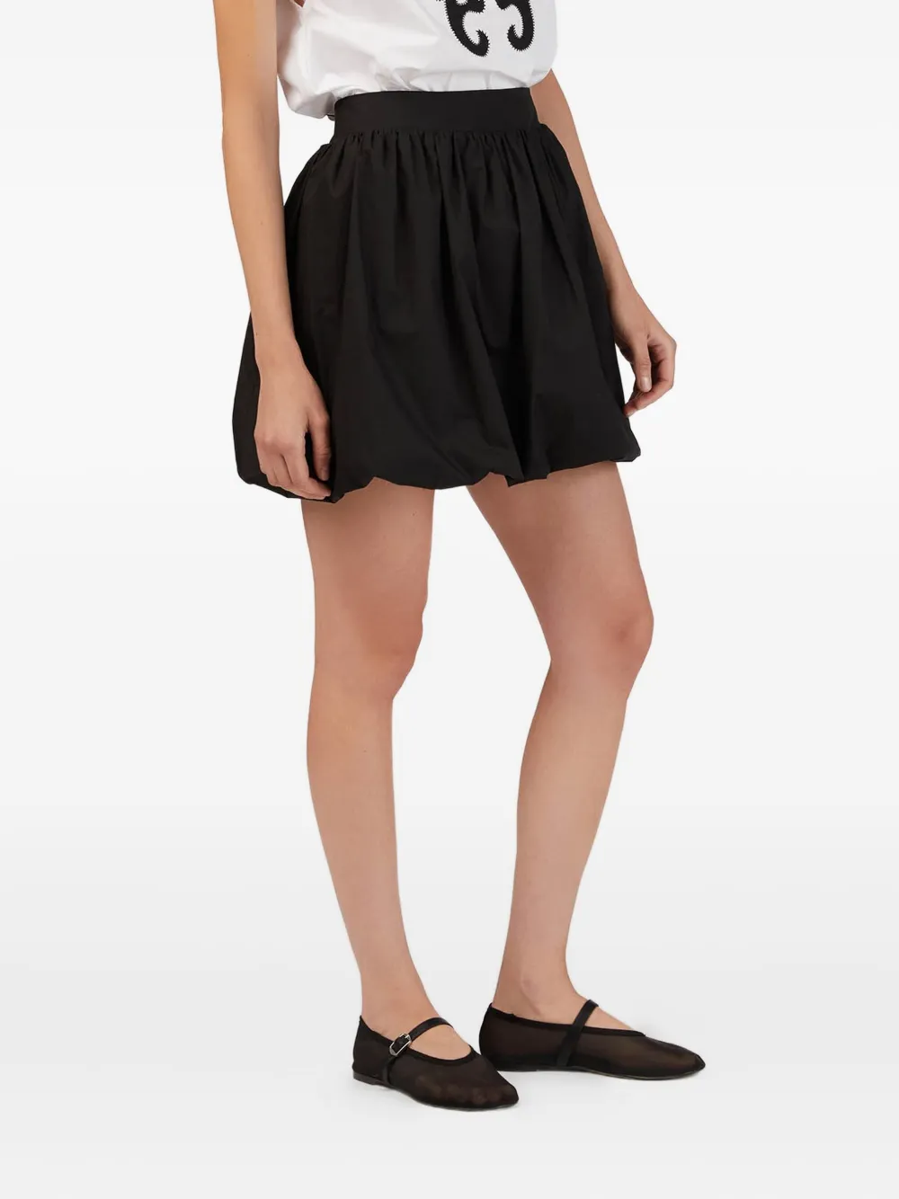 Mariuccia Milano Cotton Mini Skirt In Black