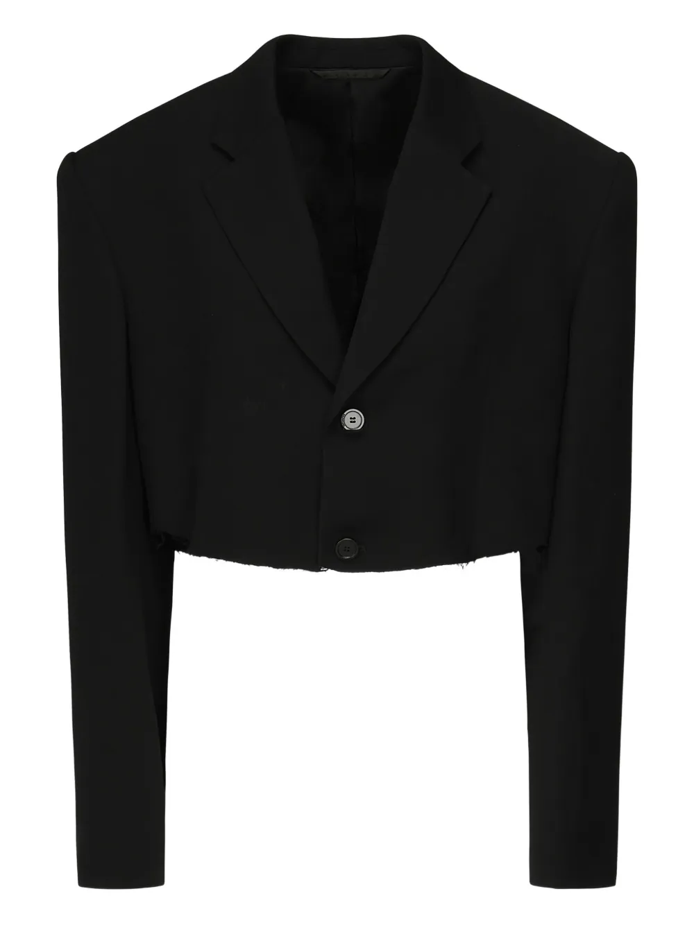 Balenciaga Cropped Padded-shoulder Blazer