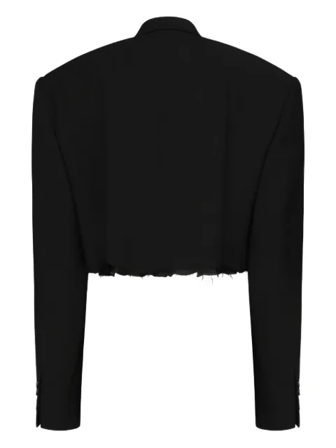 Balenciaga cropped padded-shoulder blazer