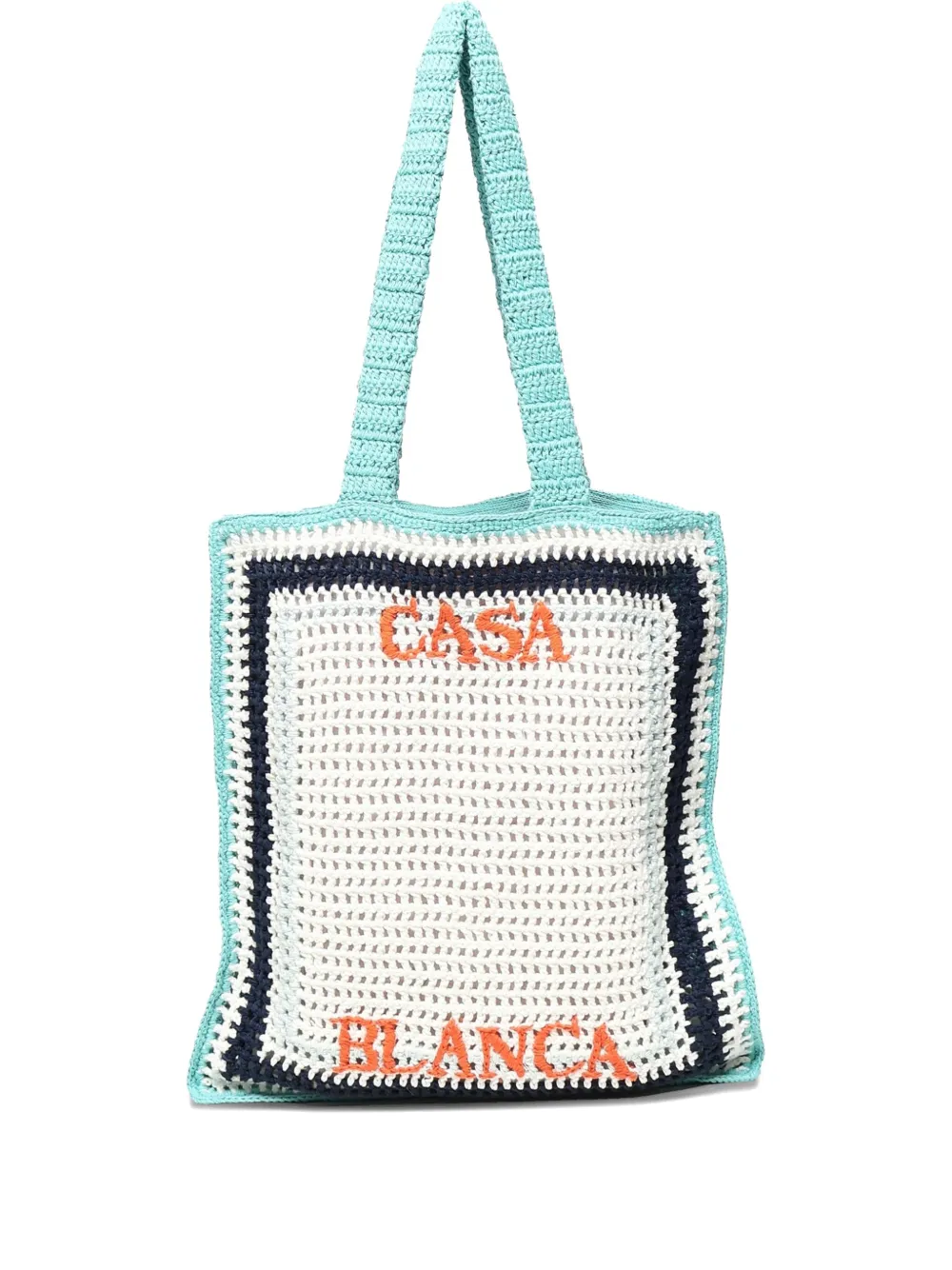 Casablanca Shopper met gehaakt detail Wit
