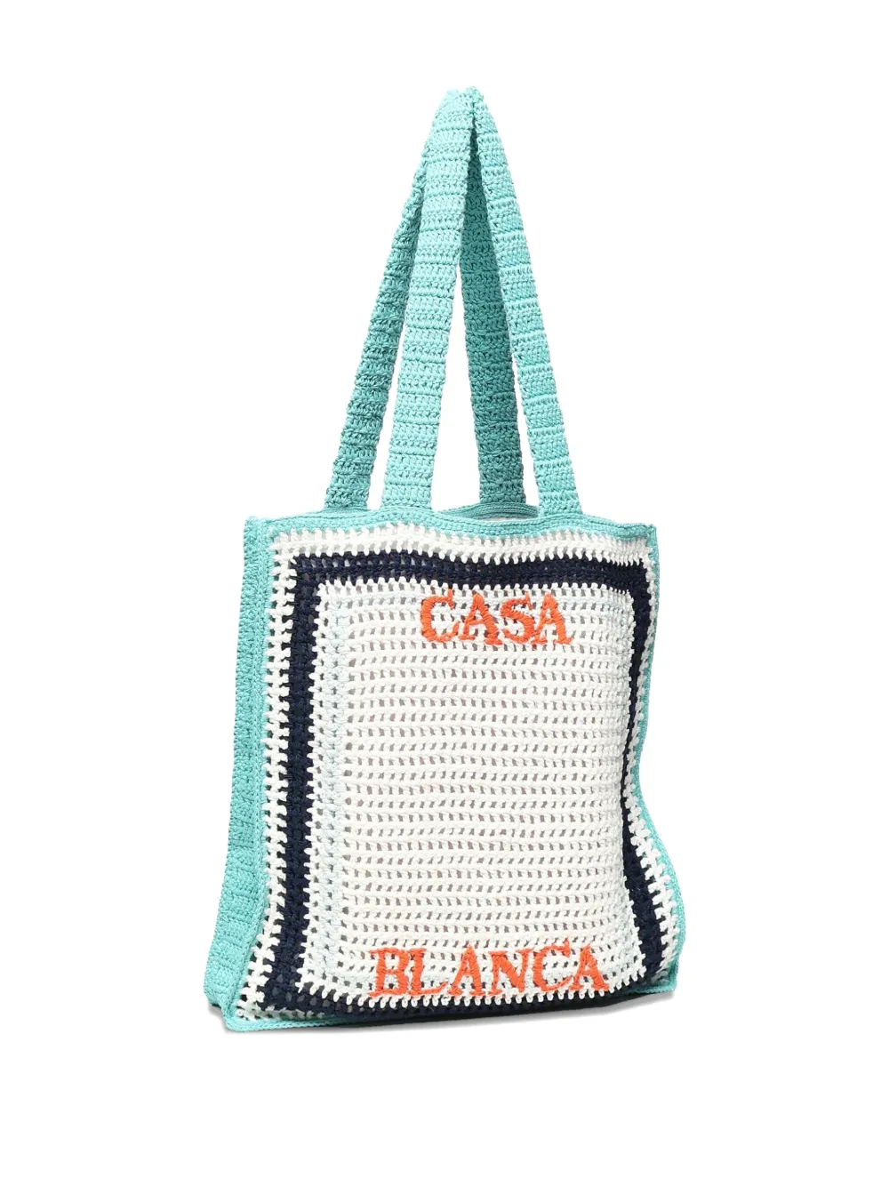 Casablanca Shopper met gehaakt detail Wit
