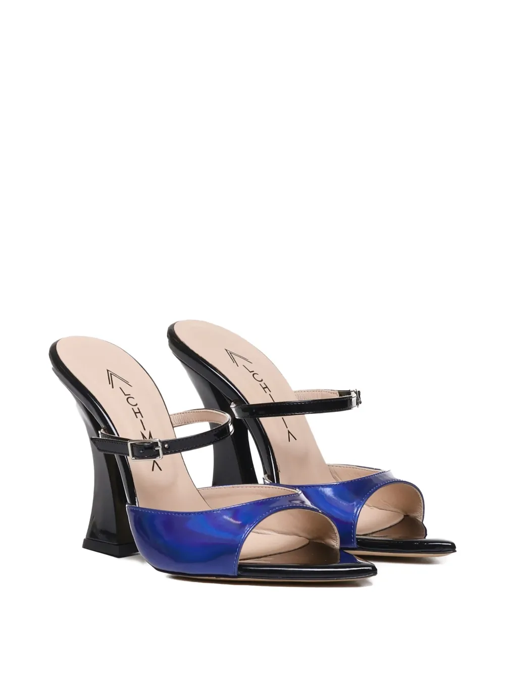 ALCHIMIA double-strap sculpted-heel sandals Black