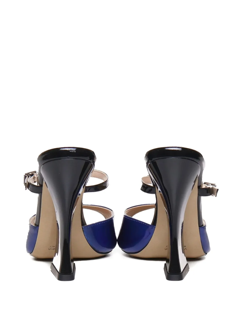 ALCHIMIA double-strap sculpted-heel sandals Black