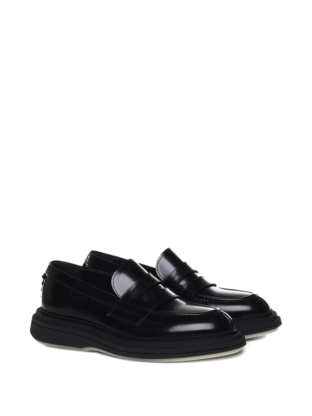 The Antipode penny leather loafers Black