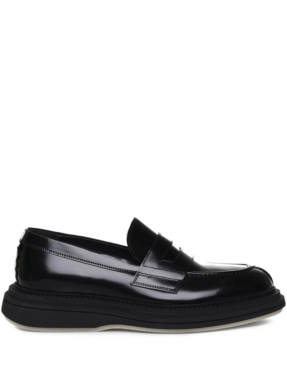 The Antipode penny leather loafers Black