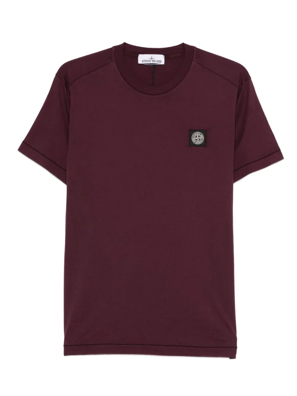 Stone Island logo-patch T-shirt Paars