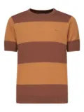 Sun68 stripe-pattern T-shirt - Brown