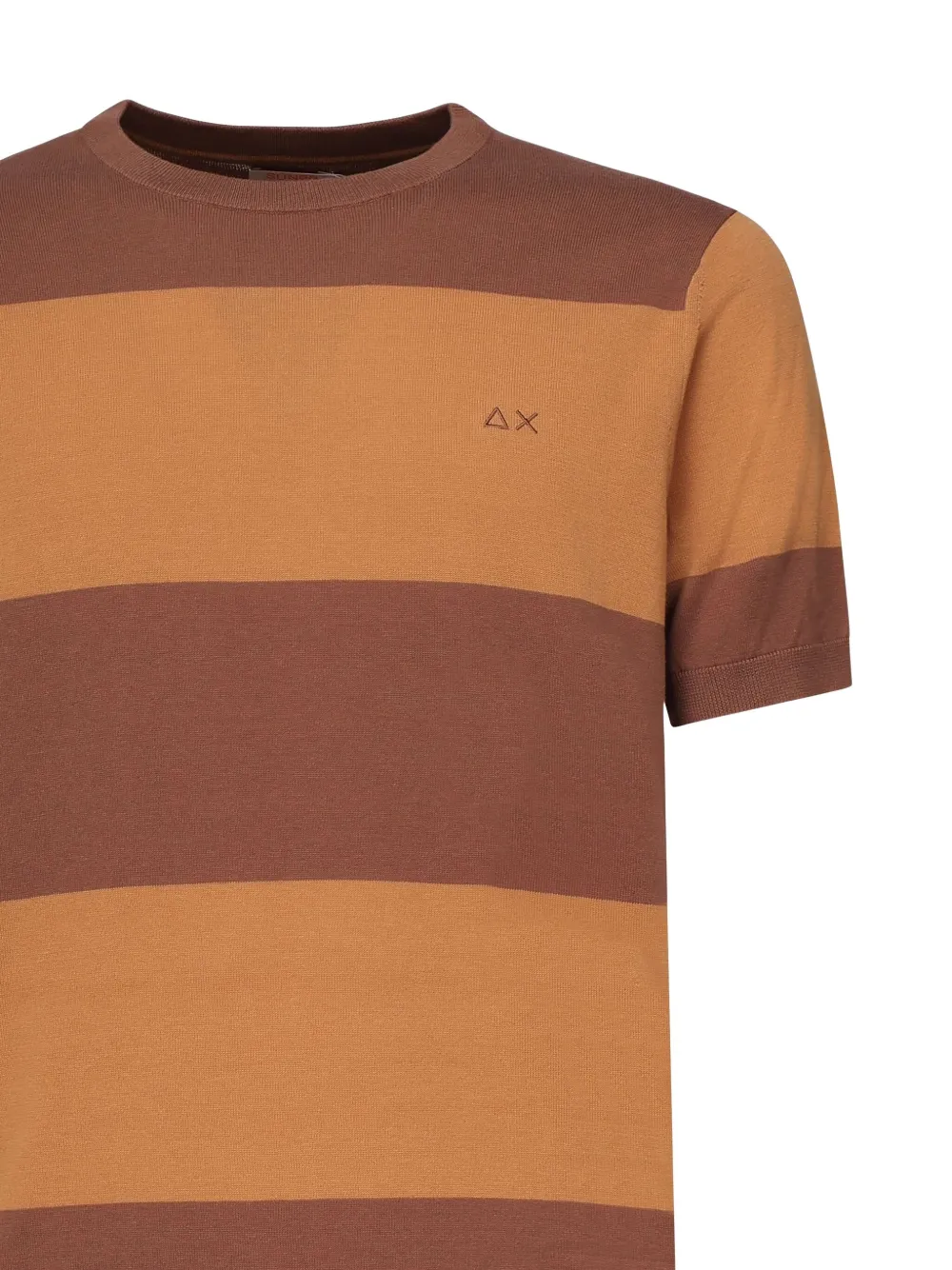 Sun68 Gestreept T-shirt Bruin