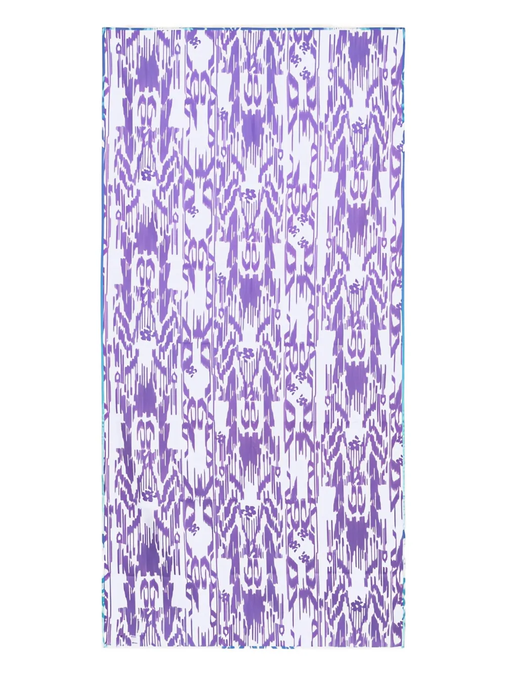 Fk Ikat-pattern Beach Towel In Blue