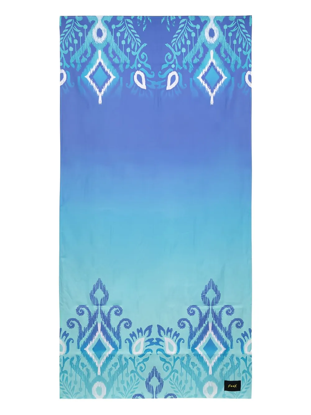 Fk Ikat-pattern Beach Towel In Blue