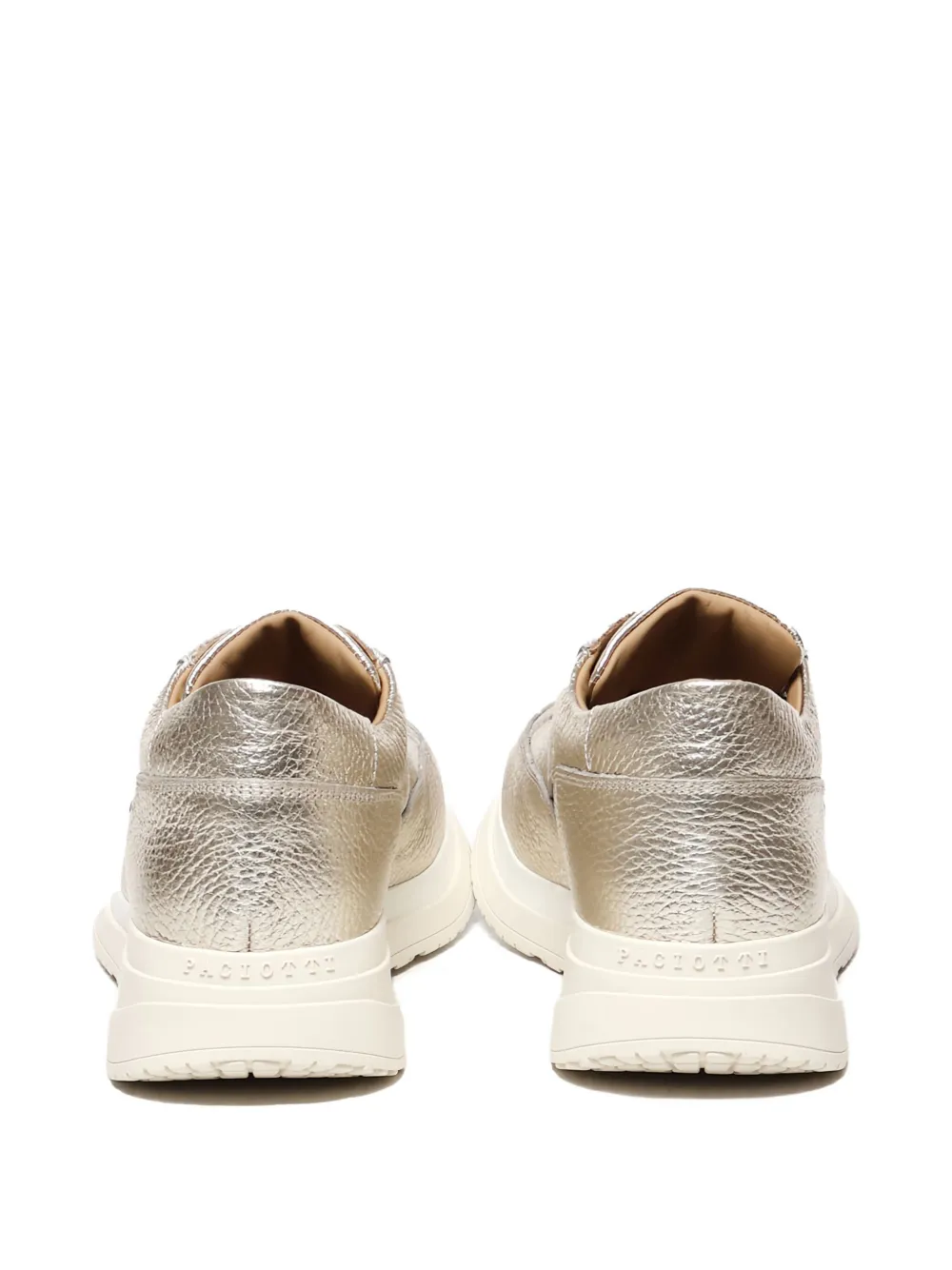 Cesare Paciotti Story lace-up leather sneakers Silver