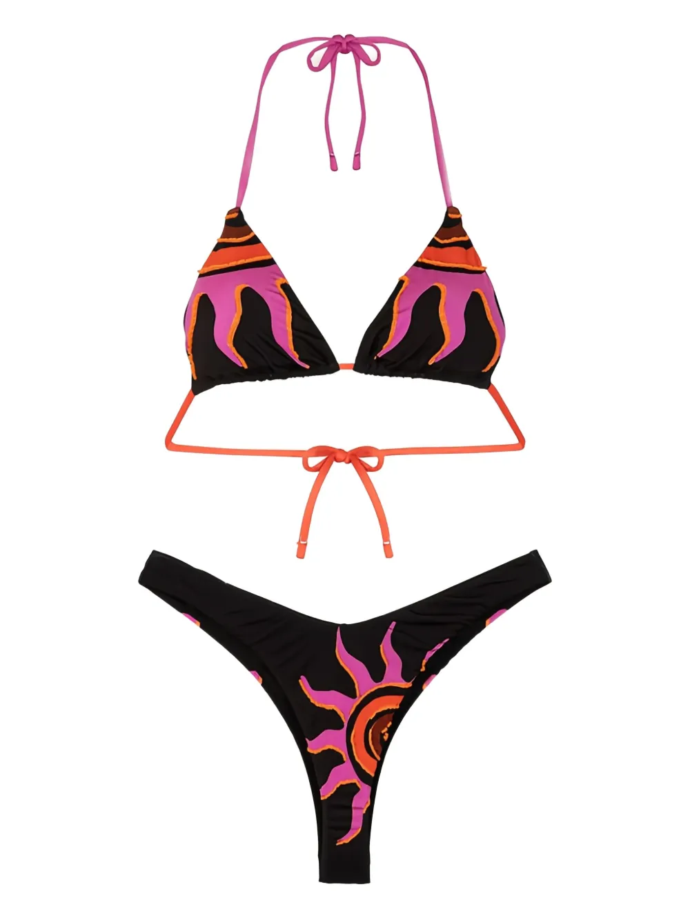 f**k  flame-sun bikini | Black | Image 1