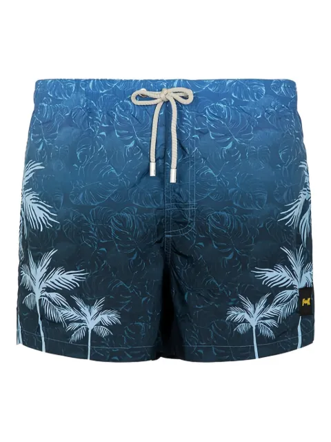 f**k  ombré palm-tree swim shorts