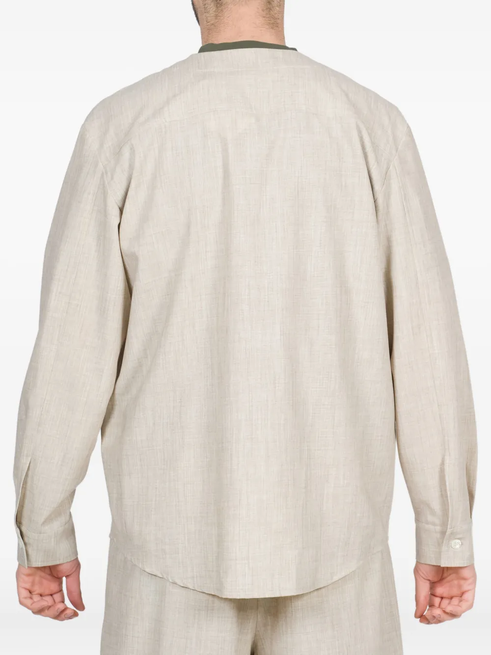 Grifoni Overhemd met dubbele zak - Beige