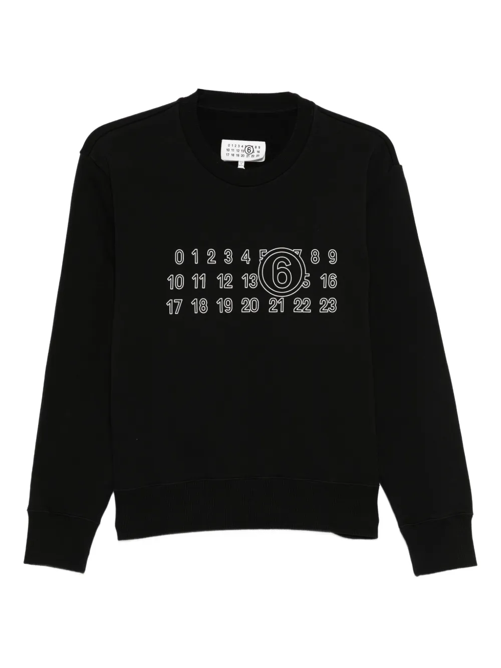 MM6 Maison Margiela logo-print sweatshirt Zwart