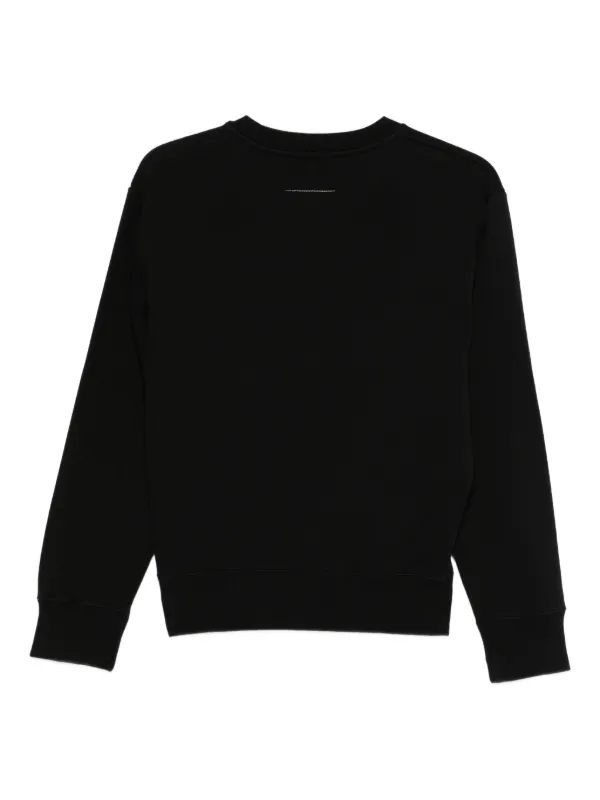 MM6 Maison Margiela logo-print Sweatshirt | Black | FARFETCH