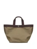 Hervé Chapelier snap-fastening top-handle tote bag - Neutrals