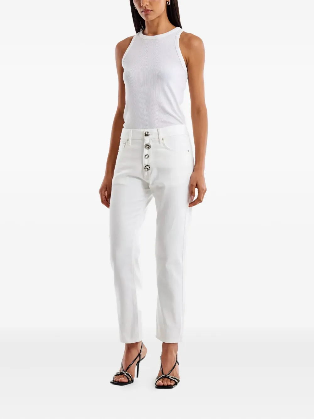 VICOLO five-pocket embellished-button jeans | Straight-Leg Jeans | Image 2