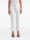 VICOLO five-pocket embellished-button jeans - White