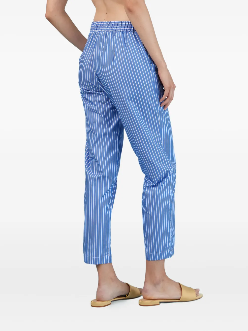 MARIUCCIA MILANO stripe cropped trousers - Blauw