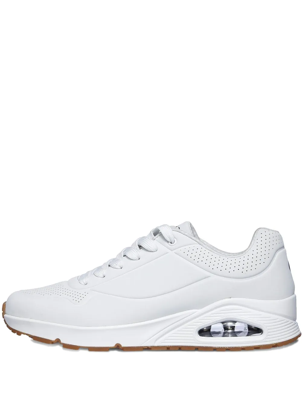 Skechers Uno - Stand On Air perforated lace-up low-top sneakers | White | Image 1