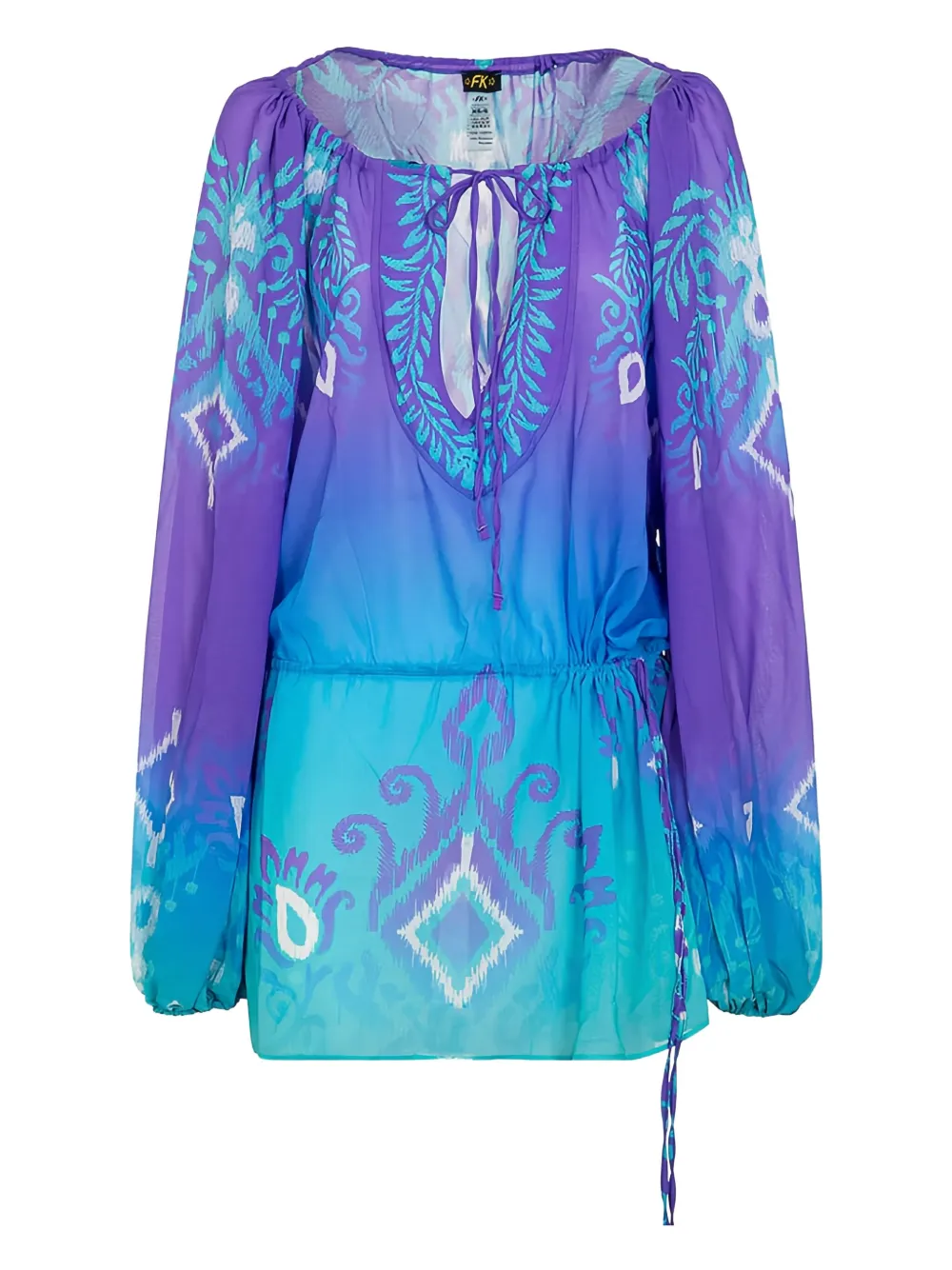 F**k woman Mini-jurk met ombré-effect Blauw