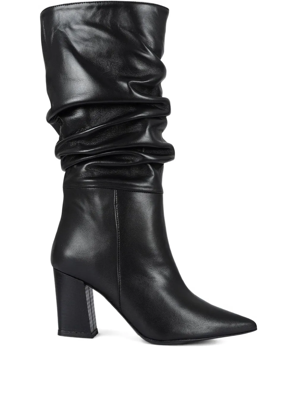 Marc Ellis Leather Block-heel Boots In Black