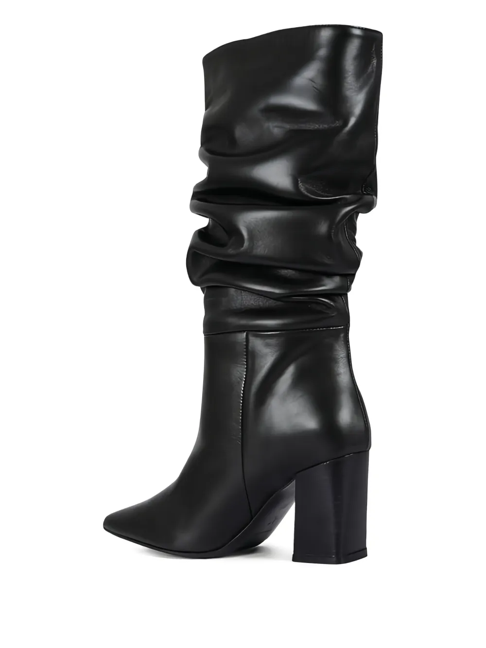 Marc Ellis Leather Block-heel Boots In Black
