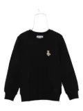 Moschino Kids bear-embroidered sweatshirt - Black