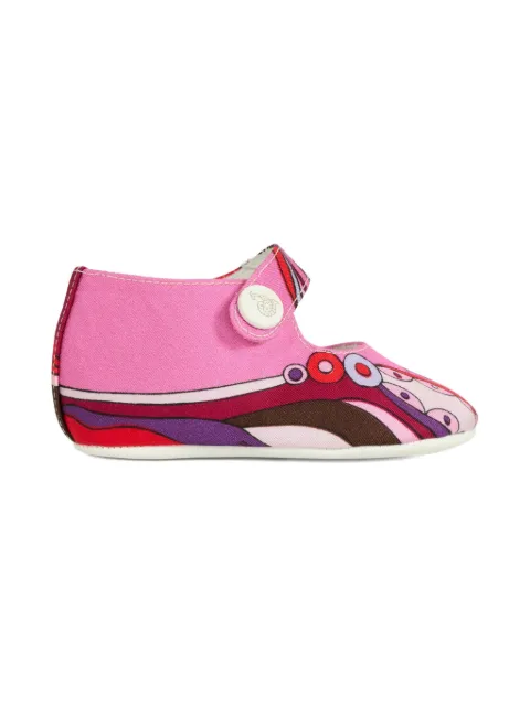 PUCCI Junior abstract-print Mary Jane ballet flats 