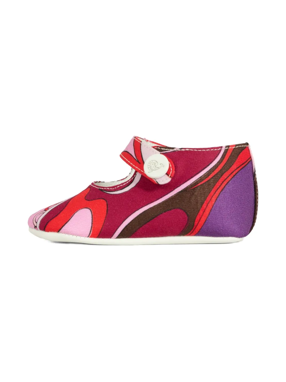 PUCCI Junior abstract-print Mary Jane ballet flats Pink