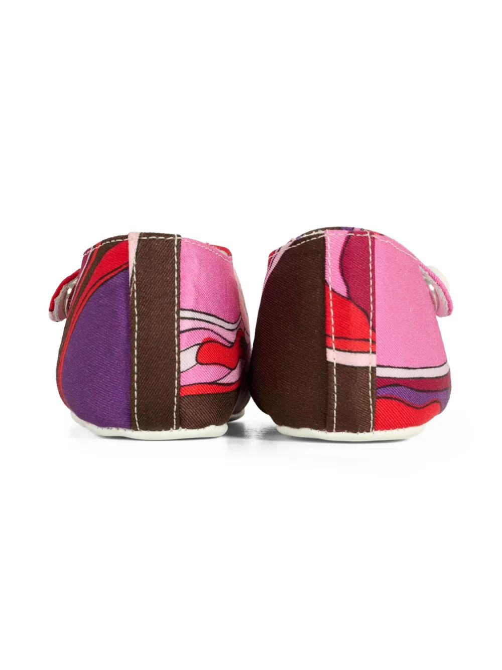 PUCCI Junior abstract-print Mary Jane ballet flats Pink
