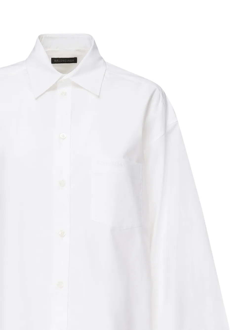 Balenciaga Katoenen blouse met geborduurd logo Wit
