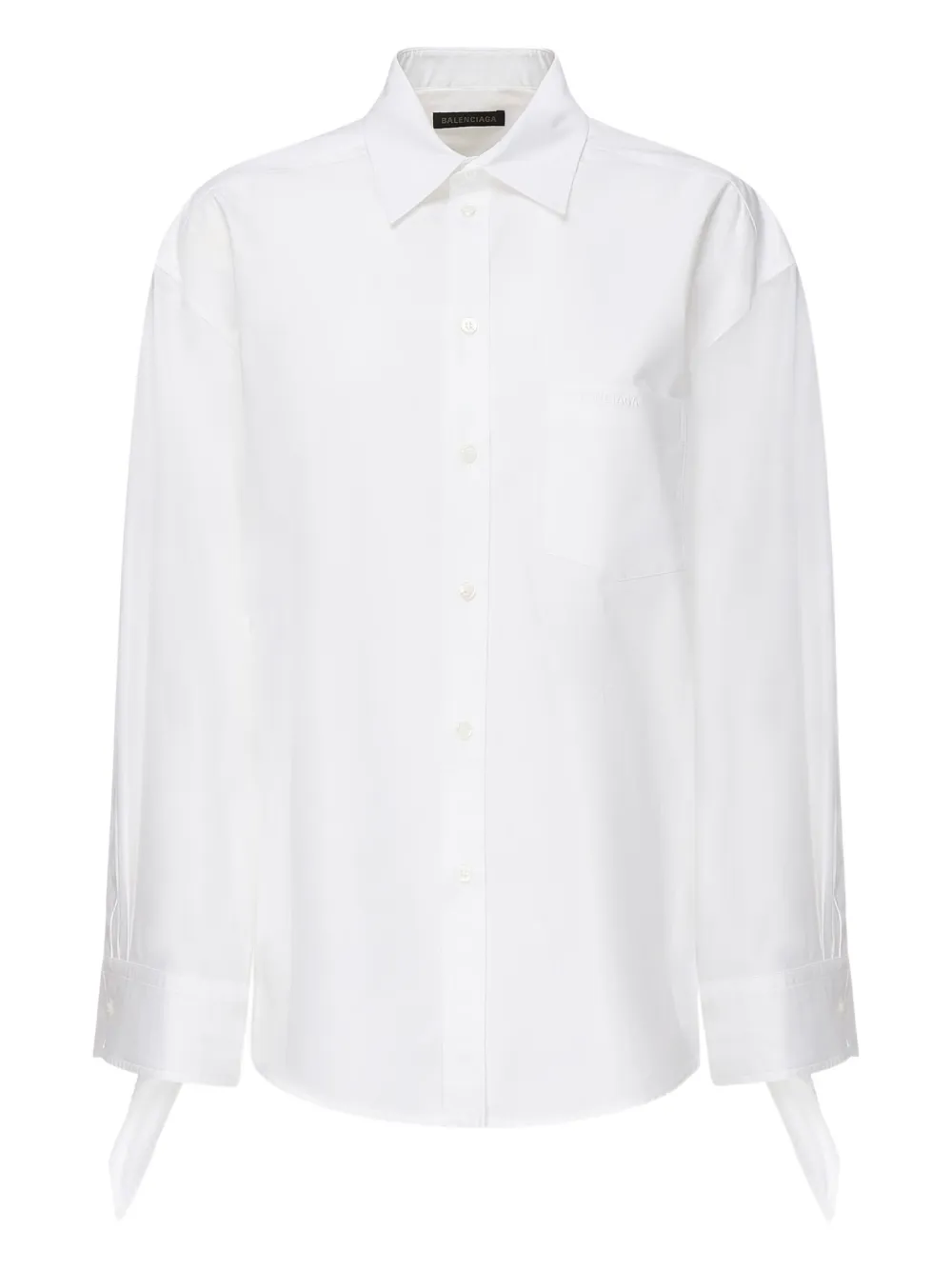Balenciaga Katoenen blouse met geborduurd logo Wit