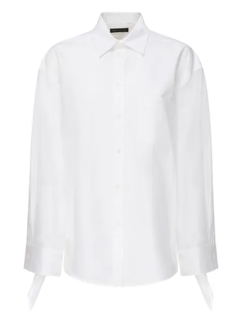 Balenciaga Camisa de algodão com logo bordado