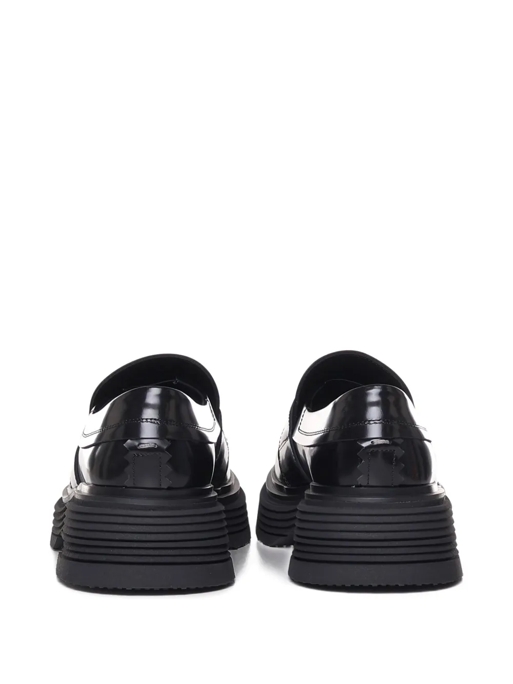 The Antipode penny-leather platform loafers Black