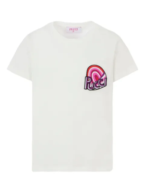 PUCCI Junior embroidered-patch T-shirt