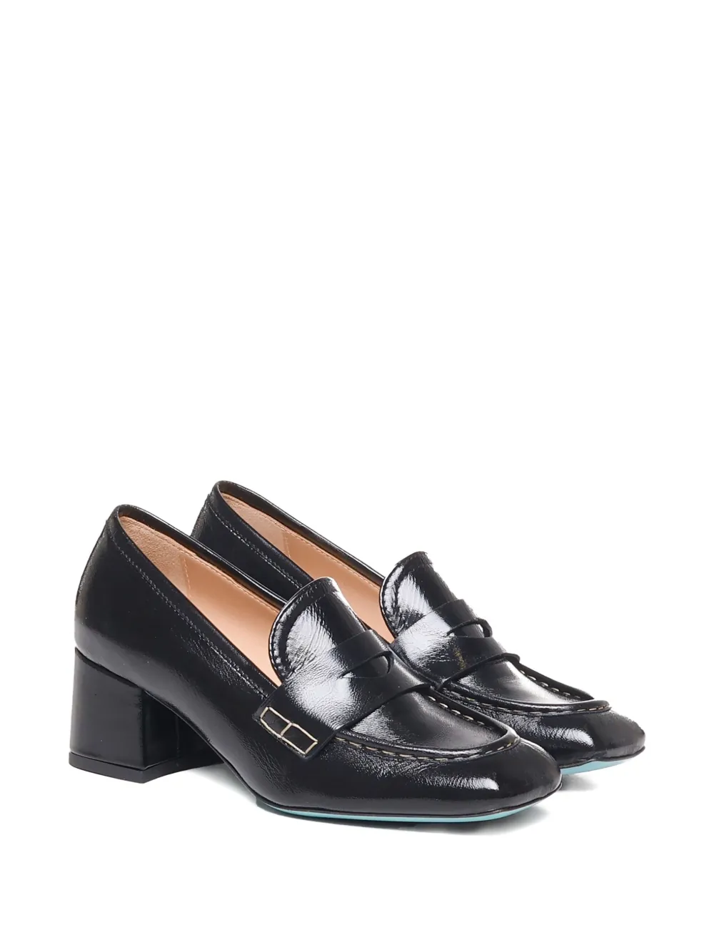Fratelli Russo Patent Leather Block-heel Loafers