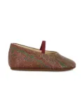 ETRO KIDS paisley-print ballet flats - Brown