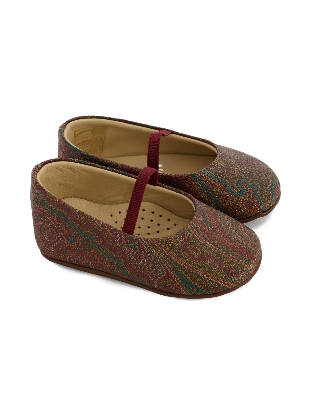 ETRO KIDS paisley-print ballet flats Brown