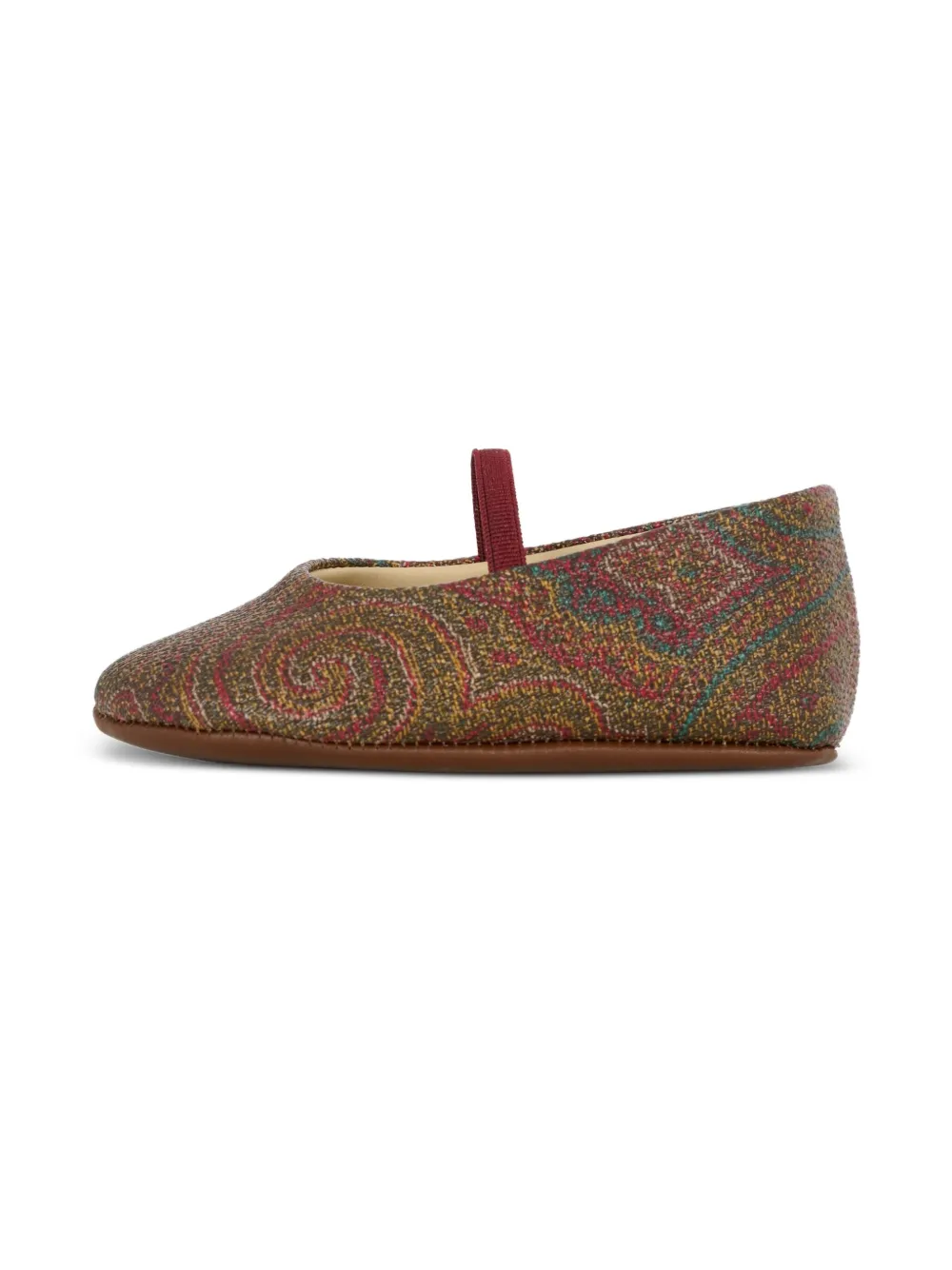 ETRO KIDS paisley-print ballet flats Brown