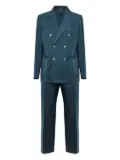 Santaniello double-breasted patch-pocket suit - Blue