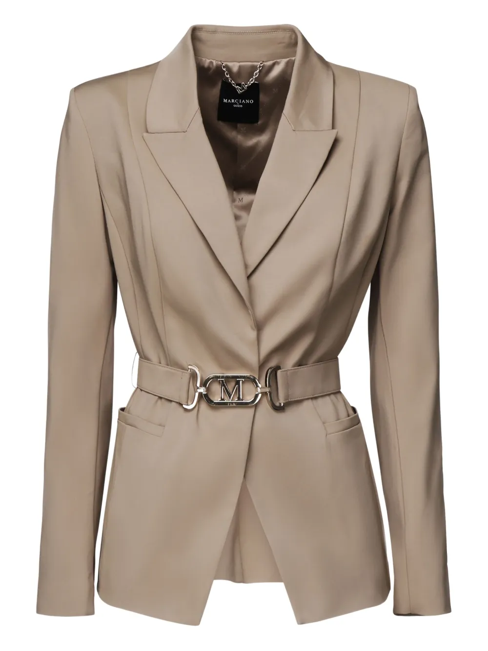 Marciano belted logo-buckle blazer | Neutrals | Image 1